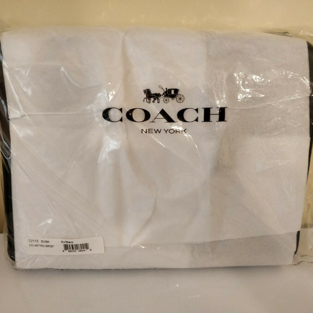 Sold Coach Metropolitan Slim Brief Briefcase 72113 - Picture 2 of 5